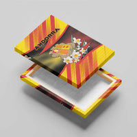 Andorra Canvas Wall Art The Grandalla Flowers With Symbol - Wonder Print Shop