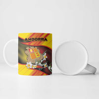 Personalized Andorra Ceramic Mug The Grandalla Flowers With Symbol - Wonder Print Shop