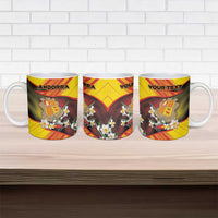Personalized Andorra Ceramic Mug The Grandalla Flowers With Symbol - Wonder Print Shop