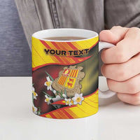 Personalized Andorra Ceramic Mug The Grandalla Flowers With Symbol - Wonder Print Shop
