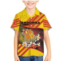 Personalized Andorra Family Matching Mermaid Dress and Hawaiian Shirt The Grandalla Flowers With Symbol - Wonder Print Shop