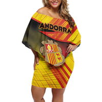 Personalized Andorra Family Matching Off Shoulder Short Dress and Hawaiian Shirt The Grandalla Flowers With Symbol - Wonder Print Shop