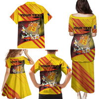 Personalized Andorra Family Matching Puletasi and Hawaiian Shirt The Grandalla Flowers With Symbol - Wonder Print Shop