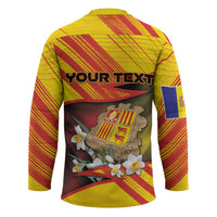 Personalized Andorra Hockey Jersey The Grandalla Flowers With Symbol - Wonder Print Shop