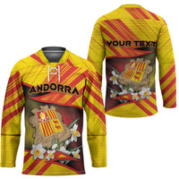 Personalized Andorra Hockey Jersey The Grandalla Flowers With Symbol - Wonder Print Shop