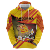 Personalized Andorra Hoodie The Grandalla Flowers With Symbol - Wonder Print Shop