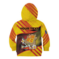 Personalized Andorra Kid Hoodie The Grandalla Flowers With Symbol - Wonder Print Shop