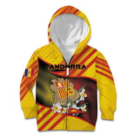 Personalized Andorra Kid Hoodie The Grandalla Flowers With Symbol - Wonder Print Shop