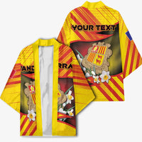 Personalized Andorra Kimono The Grandalla Flowers With Symbol - Wonder Print Shop