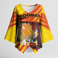 Personalized Andorra Kimono Sleeve Blouse The Grandalla Flowers With Symbol - Wonder Print Shop