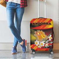 Andorra Luggage Cover The Grandalla Flowers With Symbol - Wonder Print Shop