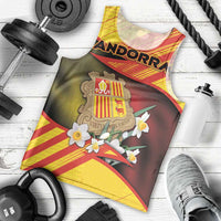 Personalized Andorra Men Tank Top The Grandalla Flowers With Symbol - Wonder Print Shop