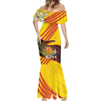 Personalized Andorra Mermaid Dress The Grandalla Flowers With Symbol - Wonder Print Shop