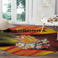 Andorra Round Carpet The Grandalla Flowers With Symbol - Wonder Print Shop