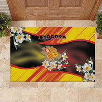 Andorra Rubber Doormat The Grandalla Flowers With Symbol - Wonder Print Shop