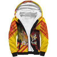 Personalized Andorra Sherpa Hoodie The Grandalla Flowers With Symbol - Wonder Print Shop