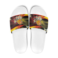 Andorra Slide Sandals The Grandalla Flowers With Symbol - Wonder Print Shop