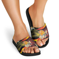 Andorra Slide Sandals The Grandalla Flowers With Symbol - Wonder Print Shop