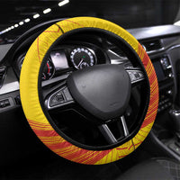 Andorra Steering Wheel Cover The Grandalla Flowers With Symbol - Wonder Print Shop