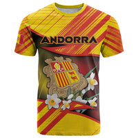 Personalized Andorra T Shirt The Grandalla Flowers With Symbol - Wonder Print Shop