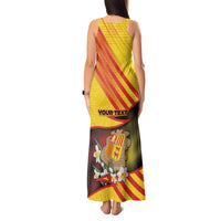 Personalized Andorra Tank Maxi Dress The Grandalla Flowers With Symbol - Wonder Print Shop