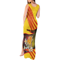 Personalized Andorra Tank Maxi Dress The Grandalla Flowers With Symbol - Wonder Print Shop