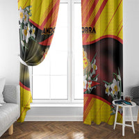 Andorra Window Curtain The Grandalla Flowers With Symbol - Wonder Print Shop