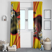 Andorra Window Curtain The Grandalla Flowers With Symbol - Wonder Print Shop