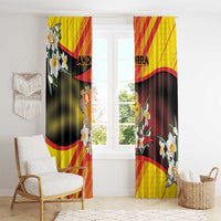 Andorra Window Curtain The Grandalla Flowers With Symbol - Wonder Print Shop