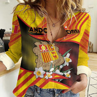 Personalized Andorra Women Casual Shirt The Grandalla Flowers With Symbol - Wonder Print Shop