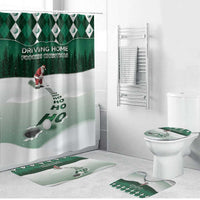 Golf Christmas Bathroom Set Driving Home Fooore Xmas - Wonder Print Shop