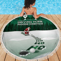 Golf Christmas Beach Blanket Driving Home Fooore Xmas - Wonder Print Shop
