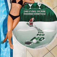 Golf Christmas Beach Blanket Driving Home Fooore Xmas - Wonder Print Shop