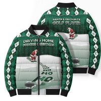 Golf Christmas Bomber Puffer Jacket Driving Home Fooore Xmas - Wonder Print Shop