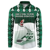 Golf Christmas Button Sweatshirt Driving Home Fooore Xmas - Wonder Print Shop