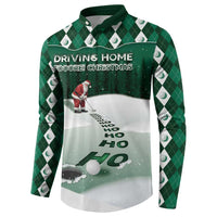 Golf Christmas Button Sweatshirt Driving Home Fooore Xmas - Wonder Print Shop