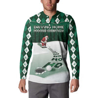 Golf Christmas Button Sweatshirt Driving Home Fooore Xmas - Wonder Print Shop