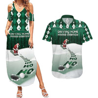Golf Christmas Couples Matching Summer Maxi Dress and Hawaiian Shirt Driving Home Fooore Xmas - Wonder Print Shop