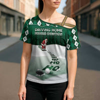 Golf Christmas Cross Shoulder Shirt Driving Home Fooore Xmas - Wonder Print Shop