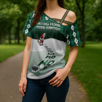Golf Christmas Cross Shoulder Shirt Driving Home Fooore Xmas - Wonder Print Shop