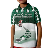 Golf Christmas Kid Polo Shirt Driving Home Fooore Xmas - Wonder Print Shop