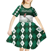 Golf Christmas Kid Short Sleeve Dress Driving Home Fooore Xmas - Wonder Print Shop