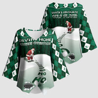 Golf Christmas Kimono Sleeve Blouse Driving Home Fooore Xmas - Wonder Print Shop