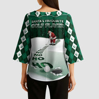 Golf Christmas Kimono Sleeve Blouse Driving Home Fooore Xmas - Wonder Print Shop