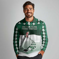 Golf Christmas Long Sleeve Polo Shirt Driving Home Fooore Xmas - Wonder Print Shop