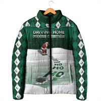 Golf Christmas Padded Jacket Driving Home Fooore Xmas - Wonder Print Shop