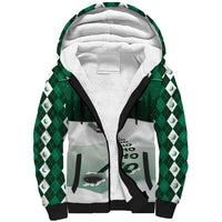 Golf Christmas Sherpa Hoodie Driving Home Fooore Xmas - Wonder Print Shop