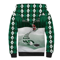 Golf Christmas Sherpa Hoodie Driving Home Fooore Xmas - Wonder Print Shop
