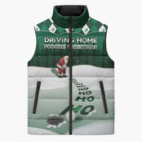 Golf Christmas Sleeveless Puffer Jacket Driving Home Fooore Xmas - Wonder Print Shop