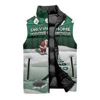 Golf Christmas Sleeveless Puffer Jacket Driving Home Fooore Xmas - Wonder Print Shop